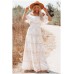 THE “BOHO PRINCESS” LUXE OFF-SHOULDER MAXI DRESS… WHITE… 