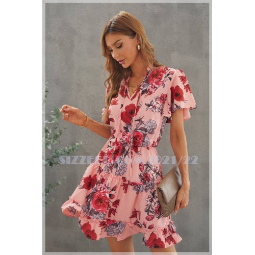 THE “LINDA” LUXE PINK FLORAL DRESS... 