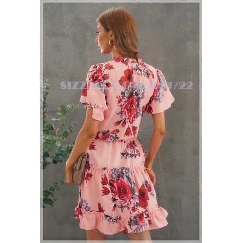 THE “LINDA” LUXE PINK FLORAL DRESS... 